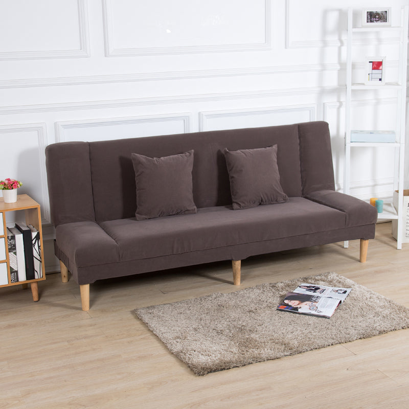 29.53" H Armless Sofa Bed with Tight Back Sofa for Living Room, Apartment Grey Suede Clearhalo 'furn' 'furn_sofas' 'Furniture' 'furniture_sofas' 'kitchen' 'kitchen_sofas' 'Living Room Furniture' 'Sofa' 'sofas' 4592519