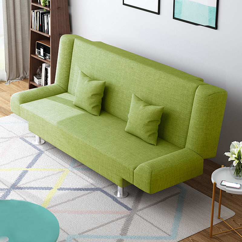 29.53" H Linen Armless Sofa with Tight Back Convertible Sofa for Living Room, Apartment Lake Green Clearhalo 'furn' 'furn_sofas' 'Furniture' 'furniture_sofas' 'kitchen' 'kitchen_sofas' 'Living Room Furniture' 'Sofa' 'sofas' 4592540