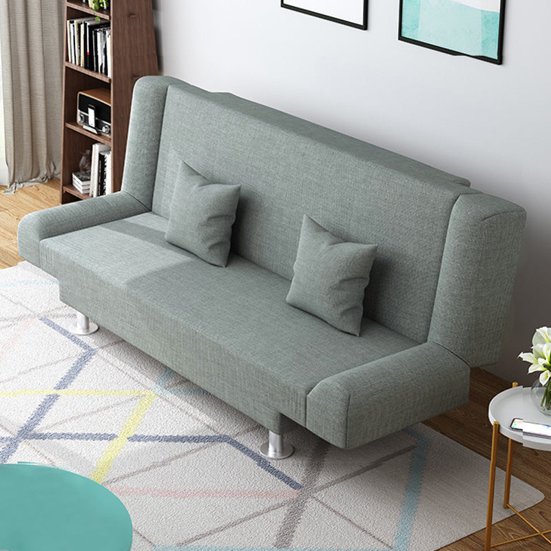 29.53" H Linen Armless Sofa with Tight Back Convertible Sofa for Living Room, Apartment Light Gray Clearhalo 'furn' 'furn_sofas' 'Furniture' 'furniture_sofas' 'kitchen' 'kitchen_sofas' 'Living Room Furniture' 'Sofa' 'sofas' 4592542
