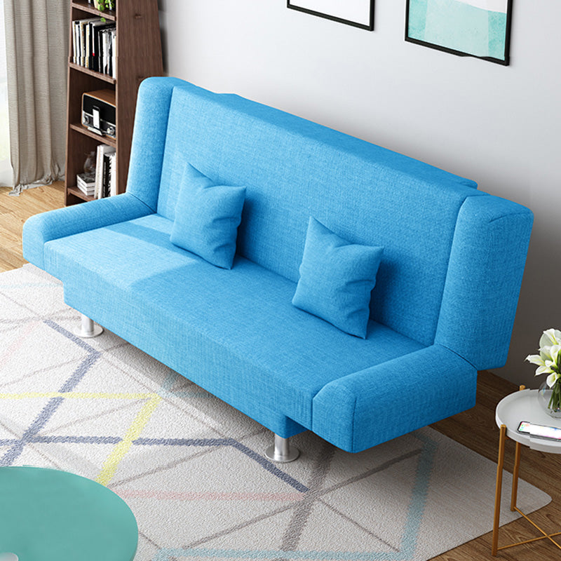 29.53" H Linen Armless Sofa with Tight Back Convertible Sofa for Living Room, Apartment Blue Clearhalo 'furn' 'furn_sofas' 'Furniture' 'furniture_sofas' 'kitchen' 'kitchen_sofas' 'Living Room Furniture' 'Sofa' 'sofas' 4592555