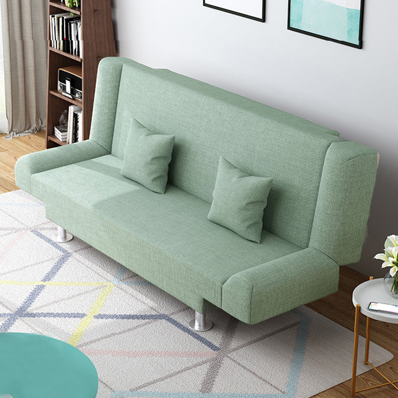 29.53" H Linen Armless Sofa with Tight Back Convertible Sofa for Living Room, Apartment Green Clearhalo 'furn' 'furn_sofas' 'Furniture' 'furniture_sofas' 'kitchen' 'kitchen_sofas' 'Living Room Furniture' 'Sofa' 'sofas' 4592556