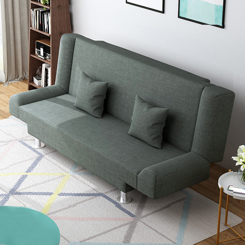 29.53" H Linen Armless Sofa with Tight Back Convertible Sofa for Living Room, Apartment Dark Gray Clearhalo 'furn' 'furn_sofas' 'Furniture' 'furniture_sofas' 'kitchen' 'kitchen_sofas' 'Living Room Furniture' 'Sofa' 'sofas' 4592558