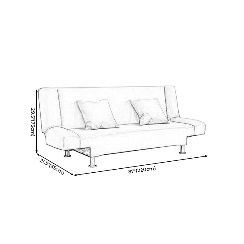 29.53" H Linen Armless Sofa with Tight Back Convertible Sofa for Living Room, Apartment Clearhalo 'furn' 'furn_sofas' 'Furniture' 'furniture_sofas' 'kitchen' 'kitchen_sofas' 'Living Room Furniture' 'Sofa' 'sofas' 4592559