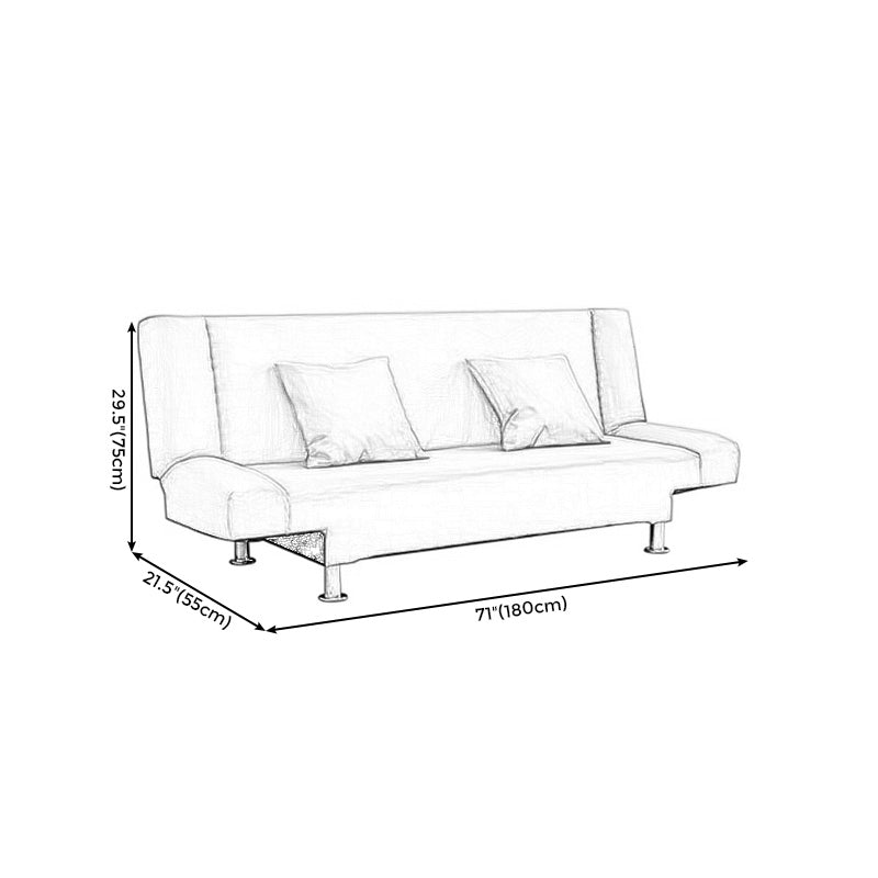 29.53" H Linen Armless Sofa with Tight Back Convertible Sofa for Living Room, Apartment Clearhalo 'furn' 'furn_sofas' 'Furniture' 'furniture_sofas' 'kitchen' 'kitchen_sofas' 'Living Room Furniture' 'Sofa' 'sofas' 4592561