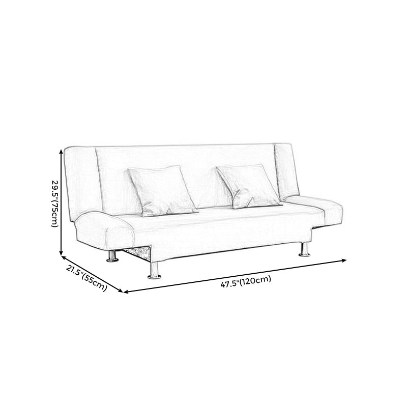 29.53" H Linen Armless Sofa with Tight Back Convertible Sofa for Living Room, Apartment Clearhalo 'furn' 'furn_sofas' 'Furniture' 'furniture_sofas' 'kitchen' 'kitchen_sofas' 'Living Room Furniture' 'Sofa' 'sofas' 4592563