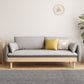 Loose Back Linen Square Arm Transitional Modern Settee with slipcovered 70.9"L x 29.5"W x 29.5"H Dark Gray-White Foam Clearhalo 'furn' 'furn_sofas' 'Furniture' 'furniture_sofas' 'kitchen' 'kitchen_sofas' 'Living Room Furniture' 'Sofa' 'sofas' 4592566