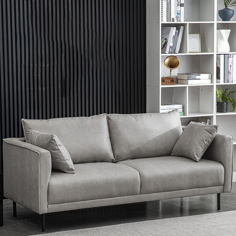 Modern Style Wooden Base Namib & Leather Art Multi-color Selection of Rectangular Sofa Clearhalo 'furn' 'furn_sofas' 'Furniture' 'furniture_sofas' 'kitchen' 'kitchen_sofas' 'Living Room Furniture' 'Sofa' 'sofas' 4592604