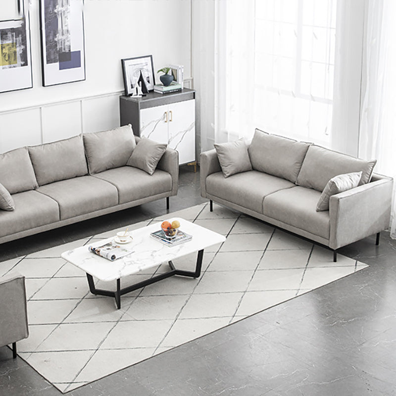 Modern Style Wooden Base Namib & Leather Art Multi-color Selection of Rectangular Sofa Clearhalo 'furn' 'furn_sofas' 'Furniture' 'furniture_sofas' 'kitchen' 'kitchen_sofas' 'Living Room Furniture' 'Sofa' 'sofas' 4592607