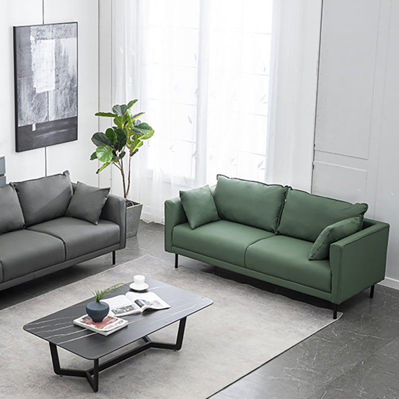 Modern Style Wooden Base Namib & Leather Art Multi-color Selection of Rectangular Sofa Clearhalo 'furn' 'furn_sofas' 'Furniture' 'furniture_sofas' 'kitchen' 'kitchen_sofas' 'Living Room Furniture' 'Sofa' 'sofas' 4592620