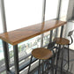 Brown Modern Style Bar Table Pine Wood and Iron Outdoor Bar Table 70.9"L x 15.7"W x 41.3"H Without Chairs Clearhalo 'Bar Furniture' 'Bar Tables' 'bar_tables' 'furn' 'furn_bar_tables' 'Furniture' 'furniture_bar_tables' 'Kitchen & Dining Furniture' 4598164