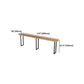 Brown Modern Style Table Pine Wood and Iron Breakroom Bar Table Clearhalo 'Bar Furniture' 'Bar Tables' 'bar_tables' 'furn' 'furn_bar_tables' 'Furniture' 'furniture_bar_tables' 'Kitchen & Dining Furniture' 4598182