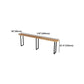 Brown Modern Style Table Pine Wood and Iron Breakroom Bar Table Clearhalo 'Bar Furniture' 'Bar Tables' 'bar_tables' 'furn' 'furn_bar_tables' 'Furniture' 'furniture_bar_tables' 'Kitchen & Dining Furniture' 4598186
