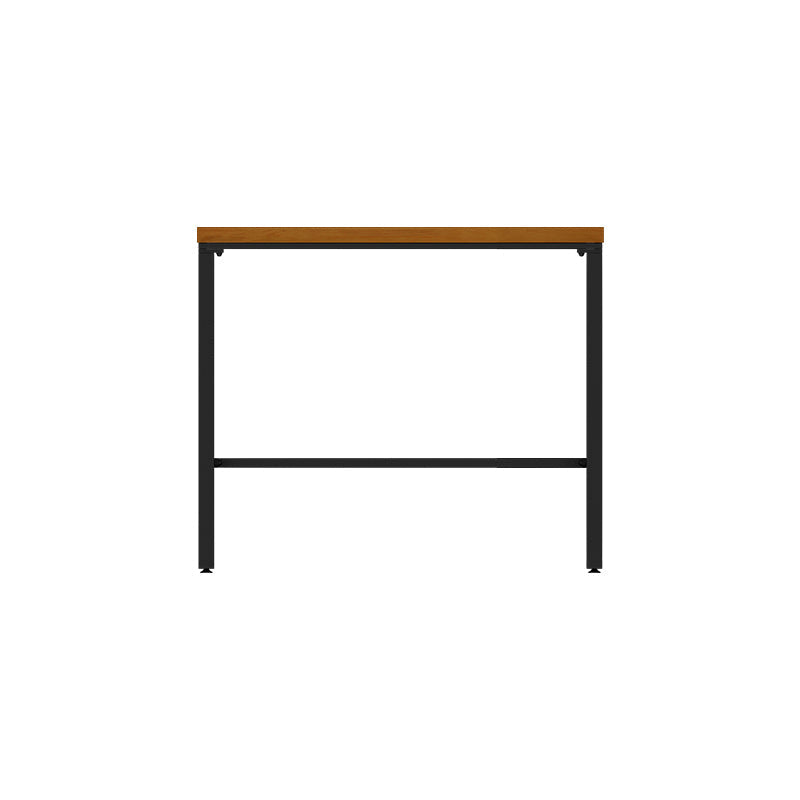 Brown Modern Style Bar Table Solid Wood and Iron Breakroom Bar Table 47.2"L x 15.7"W x 41.3"H Without Chairs Clearhalo 'Bar Furniture' 'Bar Tables' 'bar_tables' 'furn' 'furn_bar_tables' 'Furniture' 'furniture_bar_tables' 'Kitchen & Dining Furniture' 4598191