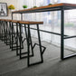 Brown Modern Style Bar Table Solid Wood and Iron Breakroom Bar Table Clearhalo 'Bar Furniture' 'Bar Tables' 'bar_tables' 'furn' 'furn_bar_tables' 'Furniture' 'furniture_bar_tables' 'Kitchen & Dining Furniture' 4598192