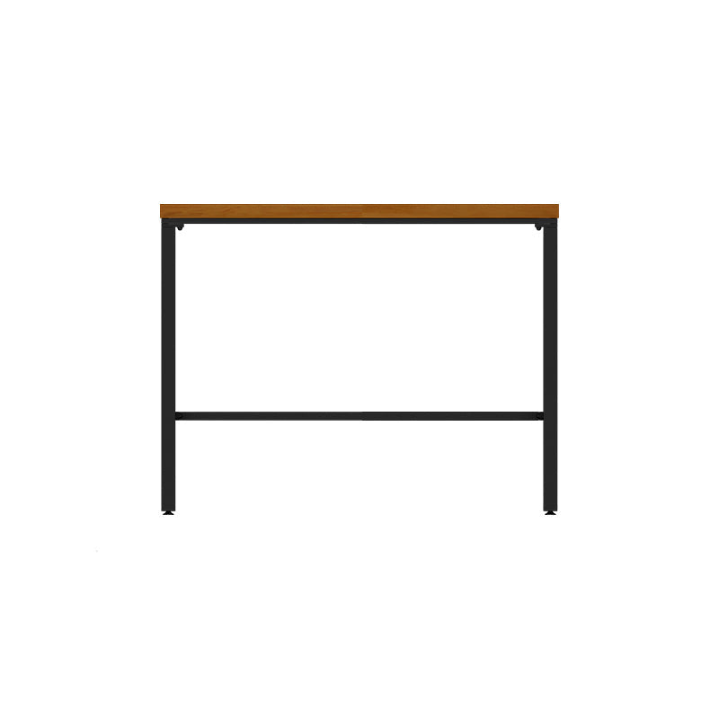 Brown Modern Style Bar Table Solid Wood and Iron Breakroom Bar Table 55.1"L x 15.7"W x 41.3"H Without Chairs Clearhalo 'Bar Furniture' 'Bar Tables' 'bar_tables' 'furn' 'furn_bar_tables' 'Furniture' 'furniture_bar_tables' 'Kitchen & Dining Furniture' 4598194