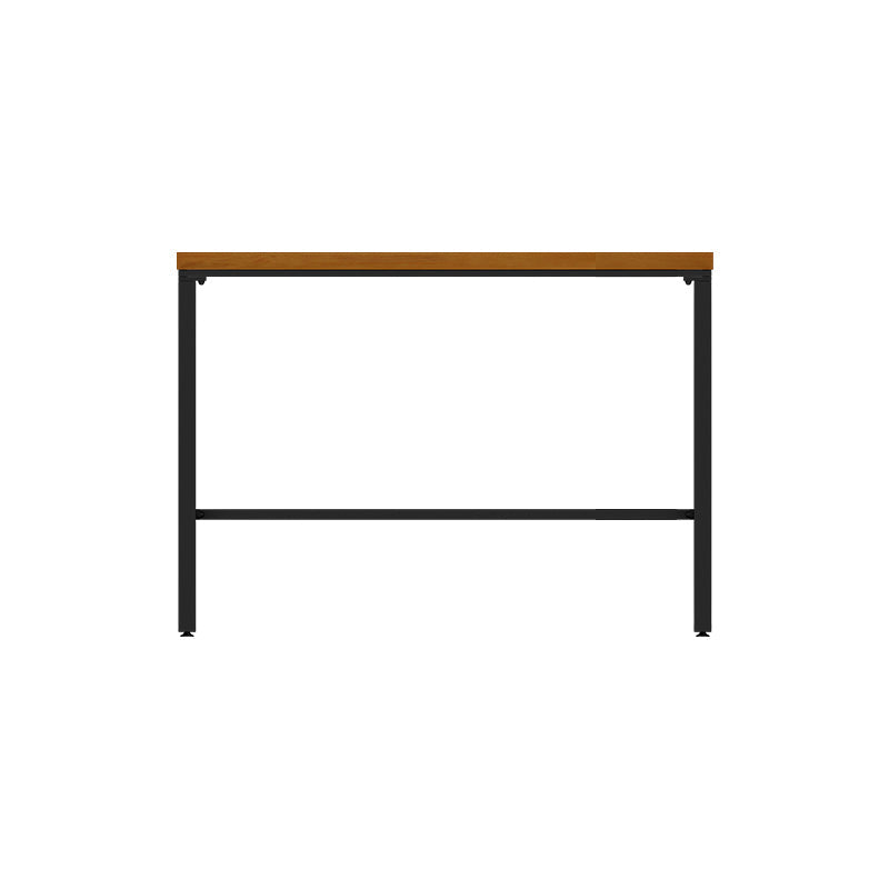 Brown Modern Style Bar Table Solid Wood and Iron Breakroom Bar Table 63"L x 15.7"W x 41.3"H Without Chairs Clearhalo 'Bar Furniture' 'Bar Tables' 'bar_tables' 'furn' 'furn_bar_tables' 'Furniture' 'furniture_bar_tables' 'Kitchen & Dining Furniture' 4598195