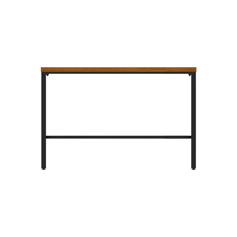 Brown Modern Style Bar Table Solid Wood and Iron Breakroom Bar Table 70.9"L x 15.7"W x 41.3"H Without Chairs Clearhalo 'Bar Furniture' 'Bar Tables' 'bar_tables' 'furn' 'furn_bar_tables' 'Furniture' 'furniture_bar_tables' 'Kitchen & Dining Furniture' 4598197