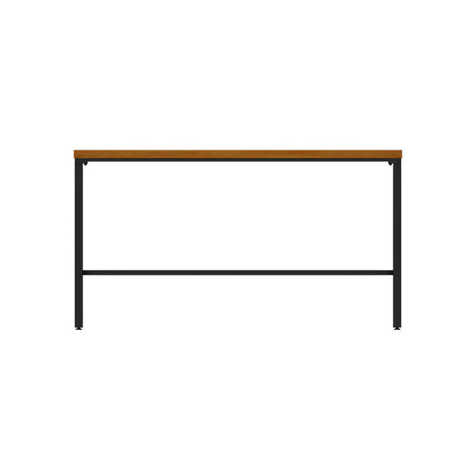 Brown Modern Style Bar Table Solid Wood and Iron Breakroom Bar Table Clearhalo 'Bar Furniture' 'Bar Tables' 'bar_tables' 'furn' 'furn_bar_tables' 'Furniture' 'furniture_bar_tables' 'Kitchen & Dining Furniture' 4598198