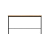 Brown Modern Style Bar Table Solid Wood and Iron Breakroom Bar Table Clearhalo 'Bar Furniture' 'Bar Tables' 'bar_tables' 'furn' 'furn_bar_tables' 'Furniture' 'furniture_bar_tables' 'Kitchen & Dining Furniture' 4598198