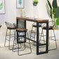 Brown Modern Style Bar Table Solid Wood and Iron with Footrest Coffee Shop Table 70.9"L x 15.7"W x 41.3"H Without Chairs Clearhalo 'Bar Furniture' 'Bar Tables' 'bar_tables' 'furn' 'furn_bar_tables' 'Furniture' 'furniture_bar_tables' 'Kitchen & Dining Furniture' 4598211