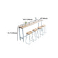 Light Brown Modern Style Bar Table Solid Wood and Iron Bar Table for Dining Room Clearhalo 'Bar Furniture' 'Bar Tables' 'bar_tables' 'furn' 'furn_bar_tables' 'Furniture' 'furniture_bar_tables' 'Kitchen & Dining Furniture' 4598231