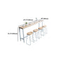 Light Brown Modern Style Bar Table Solid Wood and Iron Bar Table for Dining Room Clearhalo 'Bar Furniture' 'Bar Tables' 'bar_tables' 'furn' 'furn_bar_tables' 'Furniture' 'furniture_bar_tables' 'Kitchen & Dining Furniture' 4598232