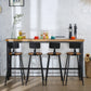 Industrial Solid Wood Pub Table with Rectangle Table Top Trestle Table - 41.3" H 102.4"L x 15.7"W x 41.3"H Without Chairs Clearhalo 'Bar Furniture' 'Bar Tables' 'bar_tables' 'furn' 'furn_bar_tables' 'Furniture' 'furniture_bar_tables' 'Kitchen & Dining Furniture' 4598296