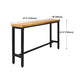 Industrial Solid Wood Pub Table with Rectangle Table Top Trestle Table - 41.3" H Clearhalo 'Bar Furniture' 'Bar Tables' 'bar_tables' 'furn' 'furn_bar_tables' 'Furniture' 'furniture_bar_tables' 'Kitchen & Dining Furniture' 4598302