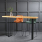 Wood Counter Table with Rectangle Table Top Double Pedestal Table- 41.3" H Clearhalo 'Bar Furniture' 'Bar Tables' 'bar_tables' 'furn' 'furn_bar_tables' 'Furniture' 'furniture_bar_tables' 'Kitchen & Dining Furniture' 4598331