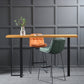 Wood Counter Table with Rectangle Table Top Double Pedestal Table- 41.3" H Clearhalo 'Bar Furniture' 'Bar Tables' 'bar_tables' 'furn' 'furn_bar_tables' 'Furniture' 'furniture_bar_tables' 'Kitchen & Dining Furniture' 4598334