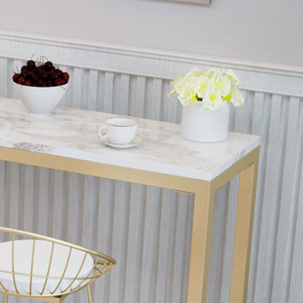 Glam Wood Counter Table with Rectangle Table Top Trestle Table - 41.3" H Clearhalo 'Bar Furniture' 'Bar Tables' 'bar_tables' 'furn' 'furn_bar_tables' 'Furniture' 'furniture_bar_tables' 'Kitchen & Dining Furniture' 4598367