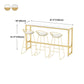 Glam Wood Counter Table with Rectangle Table Top Trestle Table - 41.3" H Clearhalo 'Bar Furniture' 'Bar Tables' 'bar_tables' 'furn' 'furn_bar_tables' 'Furniture' 'furniture_bar_tables' 'Kitchen & Dining Furniture' 4598378
