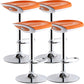 Industrial Style Bar Chair with Adjustable Height Swivel PP Seat for Counter Bar Orange Silver 4 Piece Set Clearhalo 'Bar Furniture' 'Bar Stools' 'bar_stools' 'furn' 'furn_bar_stools' 'furniture_bar_stools' 'Kitchen & Dining Furniture' 'kitchen&dining_furn' 'kitchen' 'kitchen_furn' Furniture' 4598389