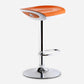 Industrial Style Bar Chair with Adjustable Height Swivel PP Seat for Counter Bar Orange Silver 1 Piece Clearhalo 'Bar Furniture' 'Bar Stools' 'bar_stools' 'furn' 'furn_bar_stools' 'furniture_bar_stools' 'Kitchen & Dining Furniture' 'kitchen&dining_furn' 'kitchen' 'kitchen_furn' Furniture' 4598390