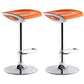 Industrial Style Bar Chair with Adjustable Height Swivel PP Seat for Counter Bar Orange Silver 2 Piece Set Clearhalo 'Bar Furniture' 'Bar Stools' 'bar_stools' 'furn' 'furn_bar_stools' 'furniture_bar_stools' 'Kitchen & Dining Furniture' 'kitchen&dining_furn' 'kitchen' 'kitchen_furn' Furniture' 4598392