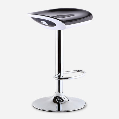 Industrial Style Bar Chair with Adjustable Height Swivel PP Seat for Counter Bar Black Silver 1 Piece Clearhalo 'Bar Furniture' 'Bar Stools' 'bar_stools' 'furn' 'furn_bar_stools' 'furniture_bar_stools' 'Kitchen & Dining Furniture' 'kitchen&dining_furn' 'kitchen' 'kitchen_furn' Furniture' 4598402