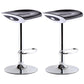 Industrial Style Bar Chair with Adjustable Height Swivel PP Seat for Counter Bar Black Silver 2 Piece Set Clearhalo 'Bar Furniture' 'Bar Stools' 'bar_stools' 'furn' 'furn_bar_stools' 'furniture_bar_stools' 'Kitchen & Dining Furniture' 'kitchen&dining_furn' 'kitchen' 'kitchen_furn' Furniture' 4598405