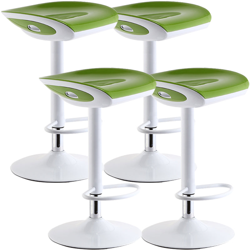 Industrial Style Bar Chair with Adjustable Height Swivel PP Seat for Counter Bar Green White 4 Piece Set Clearhalo 'Bar Furniture' 'Bar Stools' 'bar_stools' 'furn' 'furn_bar_stools' 'furniture_bar_stools' 'Kitchen & Dining Furniture' 'kitchen&dining_furn' 'kitchen' 'kitchen_furn' Furniture' 4598412