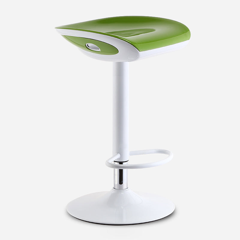 Industrial Style Bar Chair with Adjustable Height Swivel PP Seat for Counter Bar Green White 1 Piece Clearhalo 'Bar Furniture' 'Bar Stools' 'bar_stools' 'furn' 'furn_bar_stools' 'furniture_bar_stools' 'Kitchen & Dining Furniture' 'kitchen&dining_furn' 'kitchen' 'kitchen_furn' Furniture' 4598413