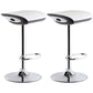 Industrial Style Bar Chair with Adjustable Height Swivel PP Seat for Counter Bar White Silver 2 Piece Set Clearhalo 'Bar Furniture' 'Bar Stools' 'bar_stools' 'furn' 'furn_bar_stools' 'furniture_bar_stools' 'Kitchen & Dining Furniture' 'kitchen&dining_furn' 'kitchen' 'kitchen_furn' Furniture' 4598417
