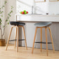Scandinavia Style Bar-stool Wooden Legs PP Bucket Seat for Restaurant Bar Clearhalo 'Bar Furniture' 'Bar Stools' 'bar_stools' 'furn' 'furn_bar_stools' 'furniture_bar_stools' 'Kitchen & Dining Furniture' 'kitchen&dining_furn' 'kitchen' 'kitchen_furn' Furniture' 4598422