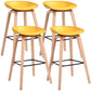 Scandinavia Style Bar-stool Wooden Legs PP Bucket Seat for Restaurant Bar Yellow 4 Piece Set Bar Stool(30"H) Clearhalo 'Bar Furniture' 'Bar Stools' 'bar_stools' 'furn' 'furn_bar_stools' 'furniture_bar_stools' 'Kitchen & Dining Furniture' 'kitchen&dining_furn' 'kitchen' 'kitchen_furn' Furniture' 4598441