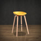 Scandinavia Style Bar-stool Wooden Legs PP Bucket Seat for Restaurant Bar Yellow 1 Piece Bar Stool(30"H) Clearhalo 'Bar Furniture' 'Bar Stools' 'bar_stools' 'furn' 'furn_bar_stools' 'furniture_bar_stools' 'Kitchen & Dining Furniture' 'kitchen&dining_furn' 'kitchen' 'kitchen_furn' Furniture' 4598442