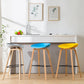 Scandinavia Style Bar-stool Wooden Legs PP Bucket Seat for Restaurant Bar Clearhalo 'Bar Furniture' 'Bar Stools' 'bar_stools' 'furn' 'furn_bar_stools' 'furniture_bar_stools' 'Kitchen & Dining Furniture' 'kitchen&dining_furn' 'kitchen' 'kitchen_furn' Furniture' 4598443