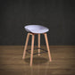 Scandinavia Style Bar-stool Wooden Legs PP Bucket Seat for Restaurant Bar Grey 1 Piece Counter Stool(26"H) Clearhalo 'Bar Furniture' 'Bar Stools' 'bar_stools' 'furn' 'furn_bar_stools' 'furniture_bar_stools' 'Kitchen & Dining Furniture' 'kitchen&dining_furn' 'kitchen' 'kitchen_furn' Furniture' 4598452