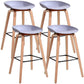 Scandinavia Style Bar-stool Wooden Legs PP Bucket Seat for Restaurant Bar Grey 4 Piece Set Bar Stool(30"H) Clearhalo 'Bar Furniture' 'Bar Stools' 'bar_stools' 'furn' 'furn_bar_stools' 'furniture_bar_stools' 'Kitchen & Dining Furniture' 'kitchen&dining_furn' 'kitchen' 'kitchen_furn' Furniture' 4598454