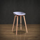 Scandinavia Style Bar-stool Wooden Legs PP Bucket Seat for Restaurant Bar Grey 1 Piece Bar Stool(30"H) Clearhalo 'Bar Furniture' 'Bar Stools' 'bar_stools' 'furn' 'furn_bar_stools' 'furniture_bar_stools' 'Kitchen & Dining Furniture' 'kitchen&dining_furn' 'kitchen' 'kitchen_furn' Furniture' 4598455