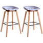 Scandinavia Style Bar-stool Wooden Legs PP Bucket Seat for Restaurant Bar Grey 2 Piece Set Bar Stool(30"H) Clearhalo 'Bar Furniture' 'Bar Stools' 'bar_stools' 'furn' 'furn_bar_stools' 'furniture_bar_stools' 'Kitchen & Dining Furniture' 'kitchen&dining_furn' 'kitchen' 'kitchen_furn' Furniture' 4598456