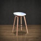 Scandinavia Style Bar-stool Wooden Legs PP Bucket Seat for Restaurant Bar White 1 Piece Bar Stool(30"H) Clearhalo 'Bar Furniture' 'Bar Stools' 'bar_stools' 'furn' 'furn_bar_stools' 'furniture_bar_stools' 'Kitchen & Dining Furniture' 'kitchen&dining_furn' 'kitchen' 'kitchen_furn' Furniture' 4598461