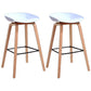 Scandinavia Style Bar-stool Wooden Legs PP Bucket Seat for Restaurant Bar White 2 Piece Set Bar Stool(30"H) Clearhalo 'Bar Furniture' 'Bar Stools' 'bar_stools' 'furn' 'furn_bar_stools' 'furniture_bar_stools' 'Kitchen & Dining Furniture' 'kitchen&dining_furn' 'kitchen' 'kitchen_furn' Furniture' 4598462